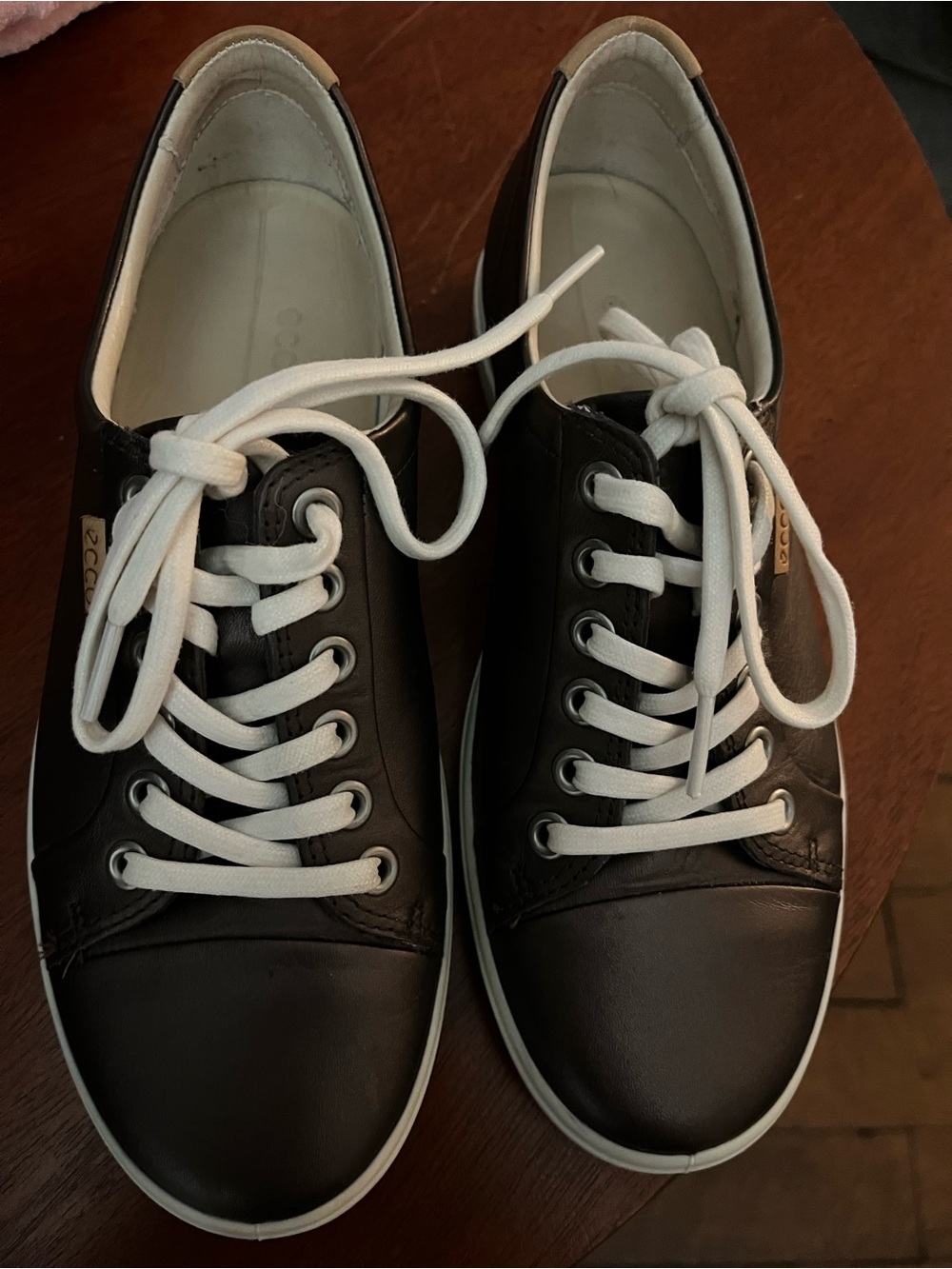 Ecco Brown Leather Sneakers Size 36